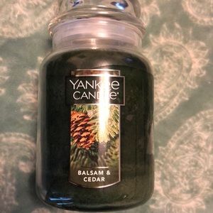22oz Yankee Candle Balsam and Cedar Full Size Jar Candle